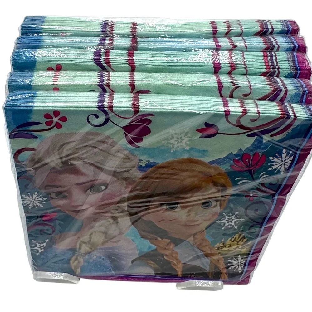 5 Packs of 8 Frozen Themed Luncheon Party Napkins = 40 total count of napkins